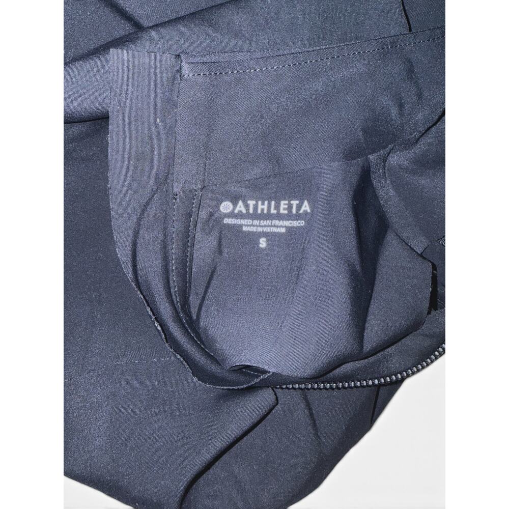 ATHLETA Interstellar Bike Tunic Top Black Mock Neck Sleeveless Small EUC - Picture 5 of 6